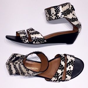 Rebecca Minkoff Lore Ankle Strap Wedge Sandal 7